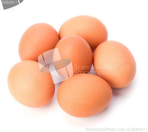 Image of eggs isolated on white background