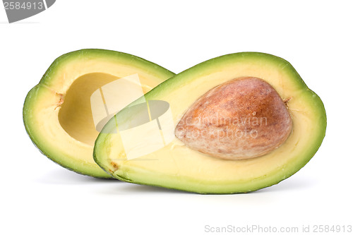 Image of avocado isolated on white background