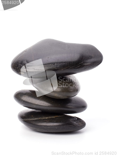 Image of zen stones isolated on white background 