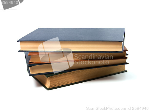 Image of books stack isolated on white