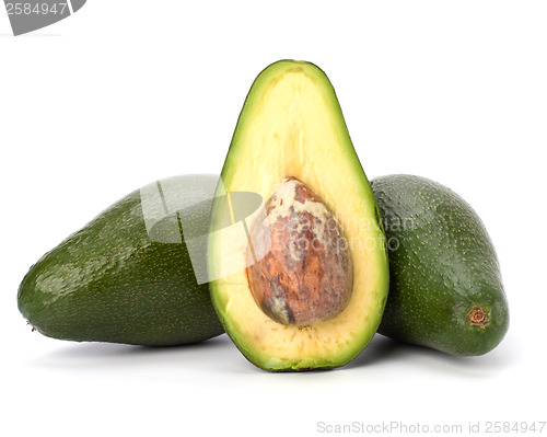 Image of avocado isolated on white background