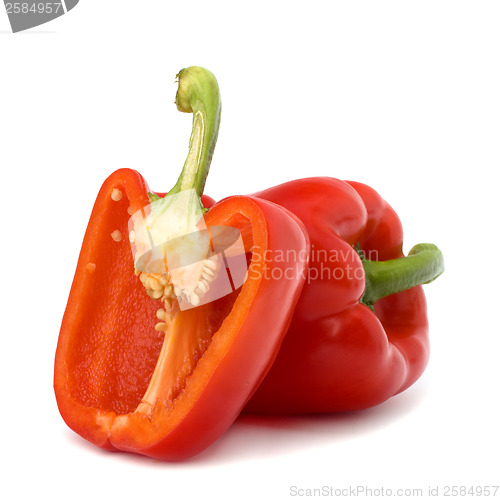 Image of sweet pepper isolated on white background