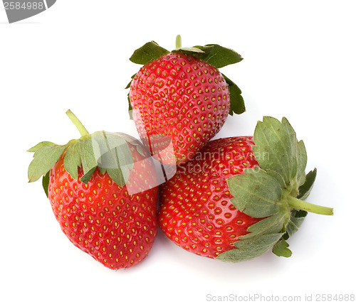 Image of Strawberries isolated on white background