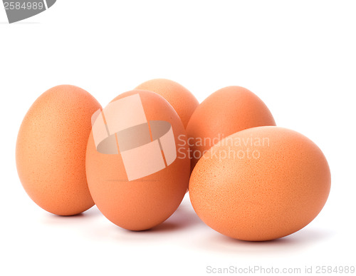 Image of eggs isolated on white background