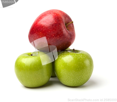 Image of apples isolated on white background