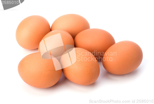 Image of eggs isolated on white background