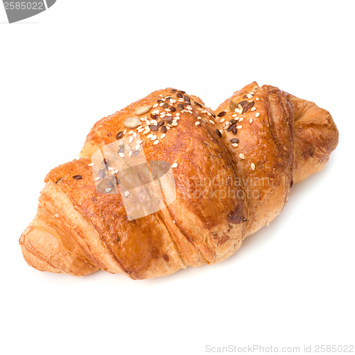 Image of croissant isolated on white background 