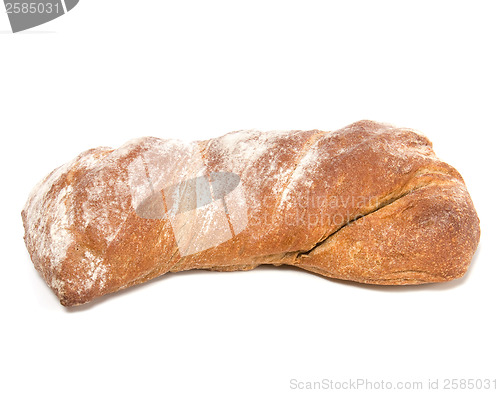 Image of Italian ciabatta isolated on white background 