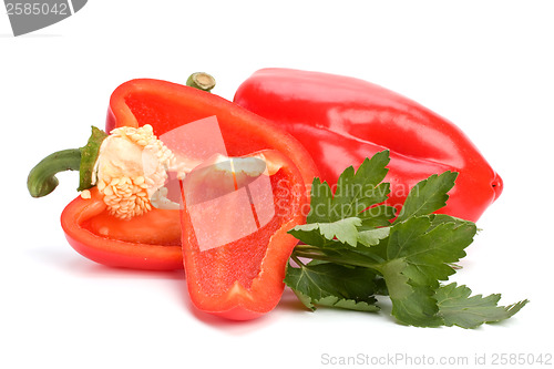 Image of sweet pepper isolated on white background 