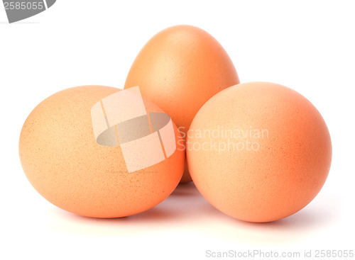 Image of eggs isolated on white background