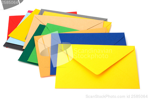 Image of envelopes isolated on the white background