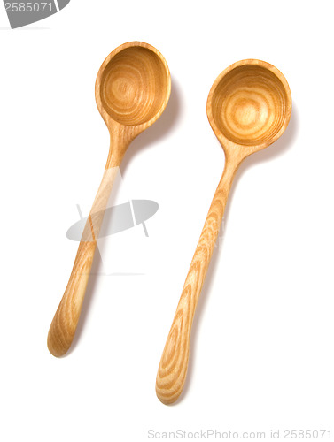 Image of Wooden spoon isolated on white background 