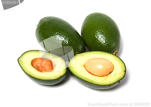 Image of avocado isolated on white background 