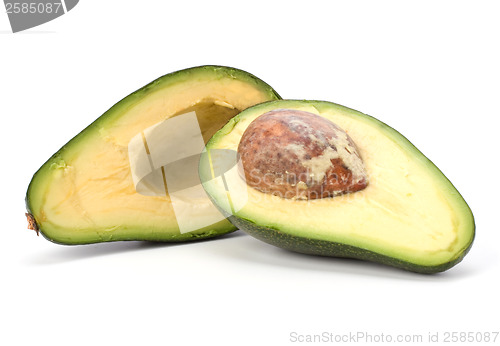 Image of avocado isolated on white background