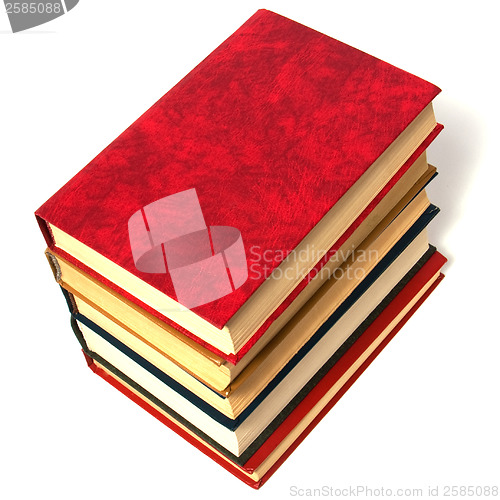 Image of books stack isolated on white 

