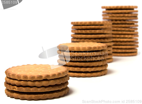 Image of biscuits isolated on white background