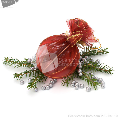 Image of Christmas decoration isolated on white background