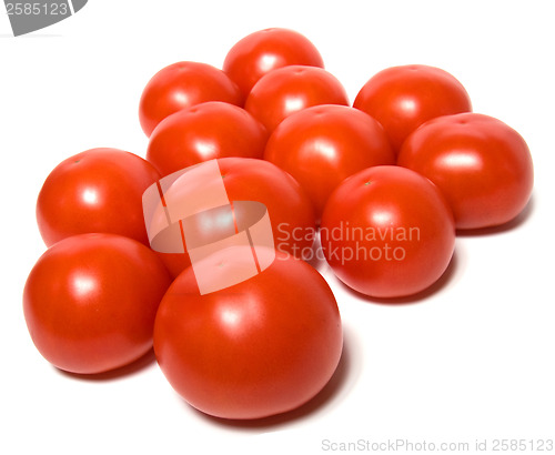 Image of red tomato isolated  on white background 