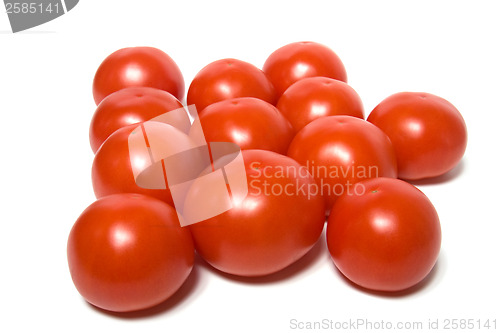 Image of red tomato isolated  on white background 