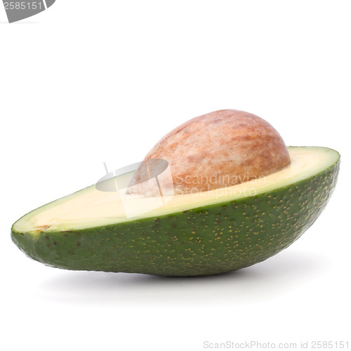 Image of avocado isolated on white background