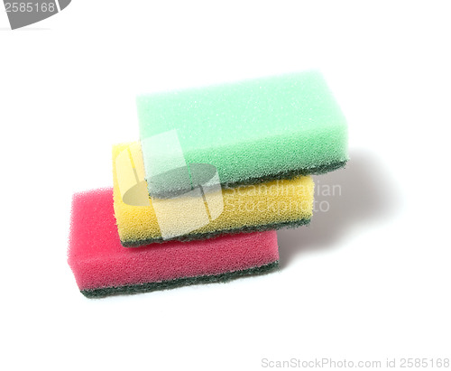 Image of Sponges group isolated on the white background