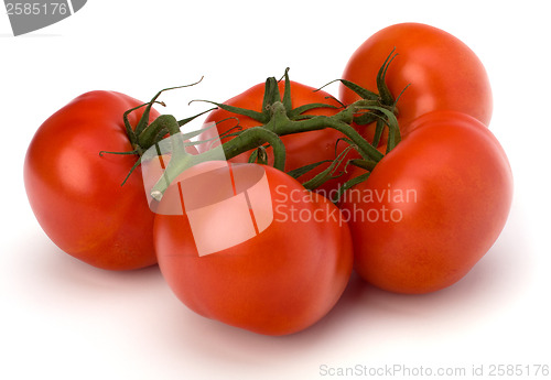 Image of red tomato isolated on the white background 