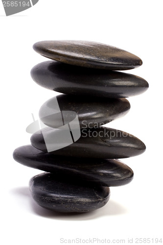 Image of zen stones isolated on white background