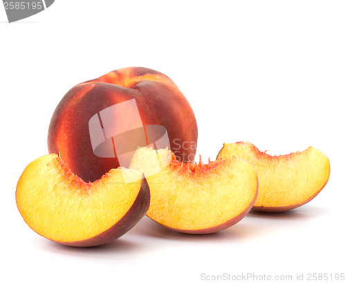 Image of peach isolated on white background