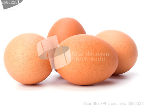 Image of eggs isolated on white background