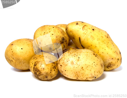 Image of potatoes isolated on white background