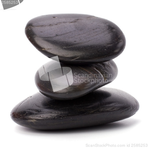 Image of zen stones isolated on white background 