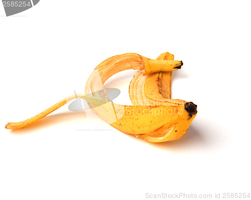 Image of banana peel isolated on white background