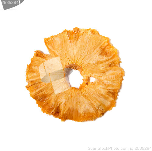 Image of dried pineapples slices  isolated on white background
