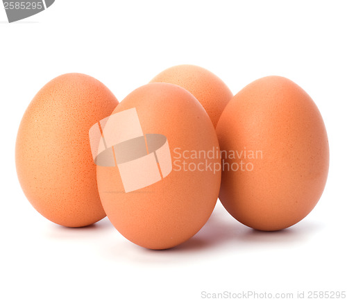 Image of eggs isolated on white background