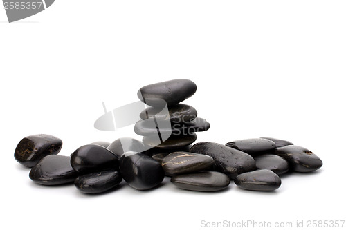 Image of zen stones isolated on the white background