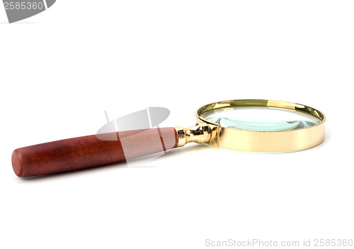 Image of hand magnifier isolated on white background