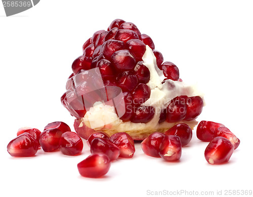 Image of pomegranate isolated on white background