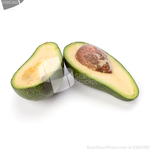 Image of avocado isolated on white background