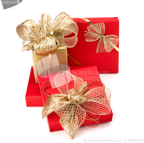 Image of 
Luxurious gifts isolated on white background 
