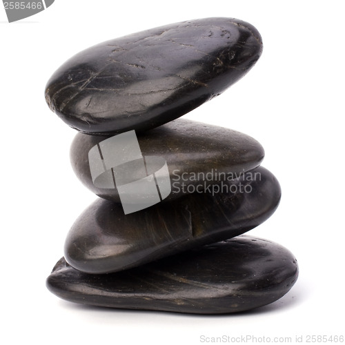 Image of zen stones isolated on white background 