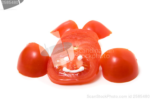 Image of vegetables decor isolated on white background