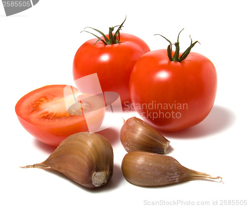 Image of tomato isolated on white thebackground 