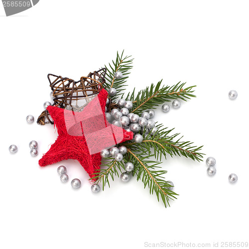 Image of Christmas decoration isolated on white background