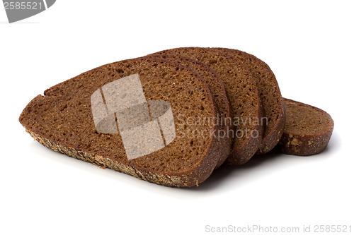 Image of rye bread isolated on white background 