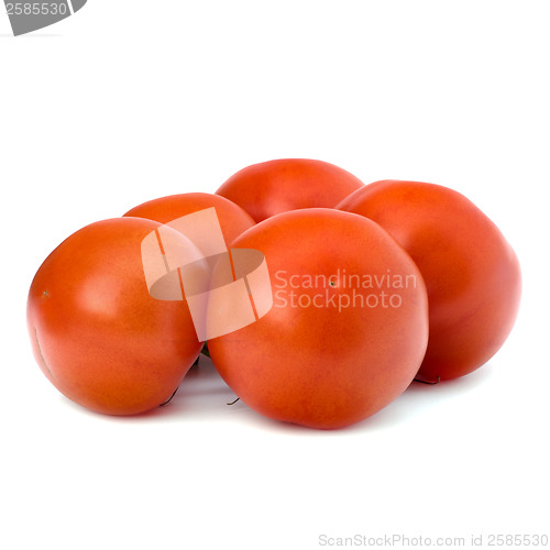 Image of red tomato isolated on the white background 