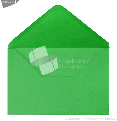 Image of green envelope isolated on white background