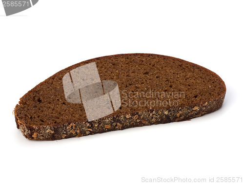 Image of rye bread isolated on white background 