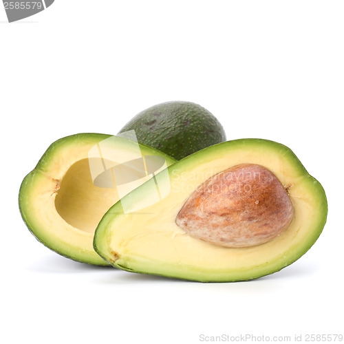 Image of avocado isolated on white background