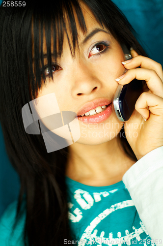 Image of Girl talking cell