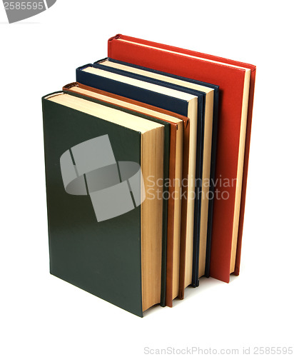 Image of books stack isolated on white